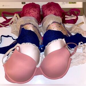 All Size 34 DD. Set of 6 used Victoria Secret bras. Make an offer.
